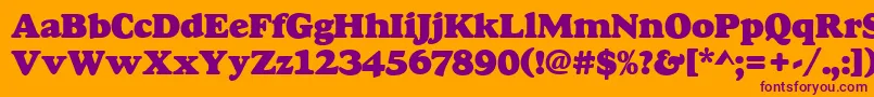 Goudyheap Font – Purple Fonts on Orange Background