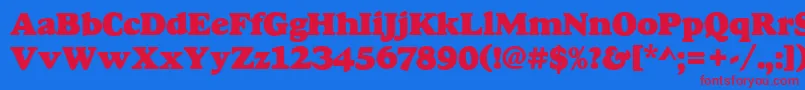 Goudyheap Font – Red Fonts on Blue Background