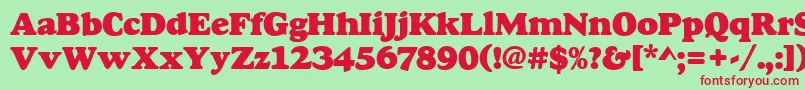 Шрифт Goudyheap – красные шрифты на зелёном фоне