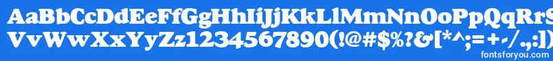 Goudyheap Font – White Fonts on Blue Background