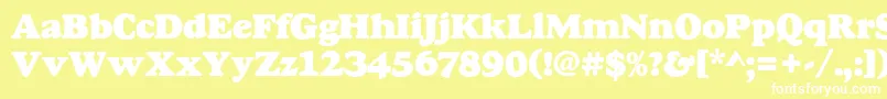 Goudyheap Font – White Fonts on Yellow Background