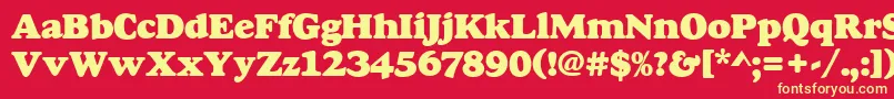 Goudyheap Font – Yellow Fonts on Red Background