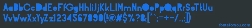 BarqBlindBold Font – Blue Fonts on Black Background