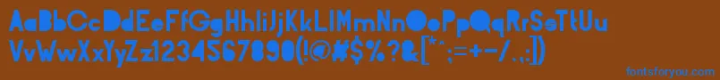 BarqBlindBold Font – Blue Fonts on Brown Background