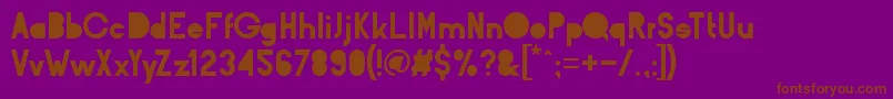 BarqBlindBold Font – Brown Fonts on Purple Background