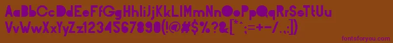 BarqBlindBold Font – Purple Fonts on Brown Background