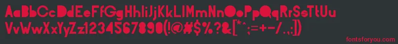 BarqBlindBold Font – Red Fonts on Black Background