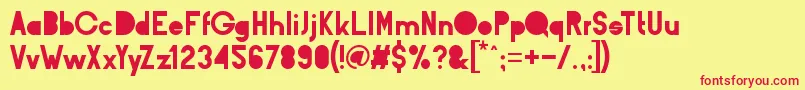 BarqBlindBold Font – Red Fonts on Yellow Background