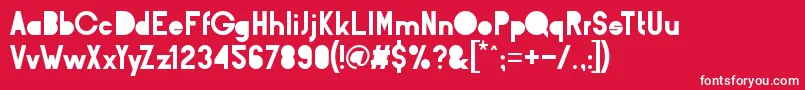 BarqBlindBold Font – White Fonts on Red Background