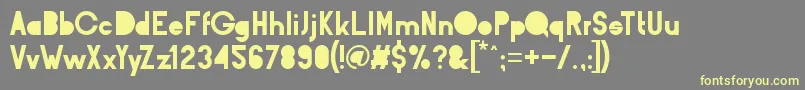 BarqBlindBold Font – Yellow Fonts on Gray Background