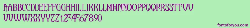 Maleficio Font – Purple Fonts on Green Background