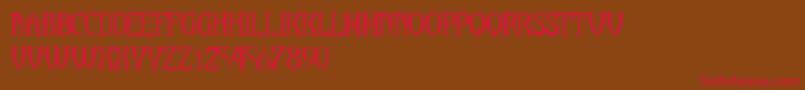 Maleficio Font – Red Fonts on Brown Background