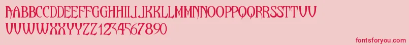 Maleficio Font – Red Fonts on Pink Background