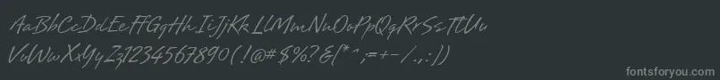 フォントBrisa – 黒い背景に灰色の文字