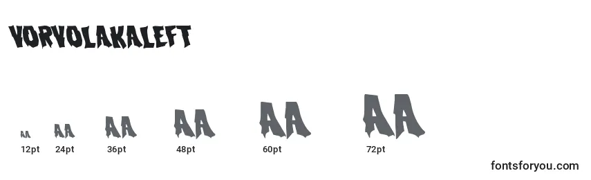 Vorvolakaleft Font Sizes