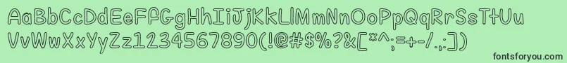 FillMeWithColor Font – Black Fonts on Green Background