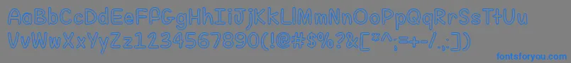 FillMeWithColor Font – Blue Fonts on Gray Background