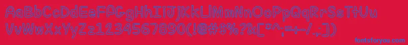 FillMeWithColor Font – Blue Fonts on Red Background