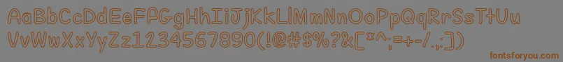 FillMeWithColor Font – Brown Fonts on Gray Background