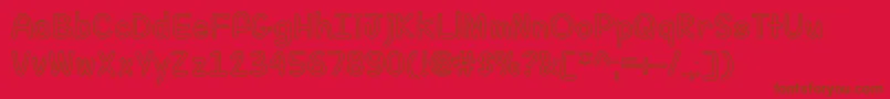 FillMeWithColor Font – Brown Fonts on Red Background