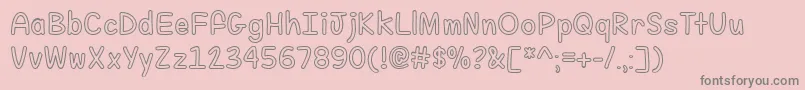 FillMeWithColor Font – Gray Fonts on Pink Background