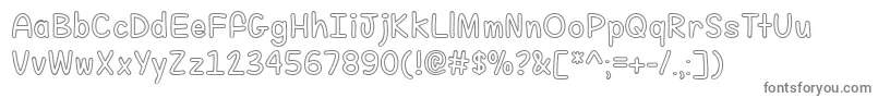 FillMeWithColor Font – Gray Fonts on White Background