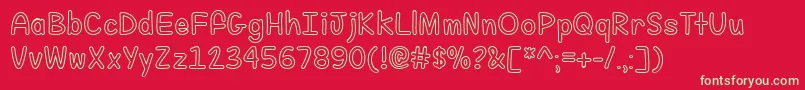 FillMeWithColor Font – Green Fonts on Red Background