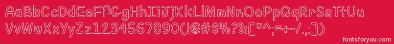 FillMeWithColor Font – Pink Fonts on Red Background