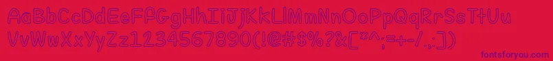 FillMeWithColor Font – Purple Fonts on Red Background