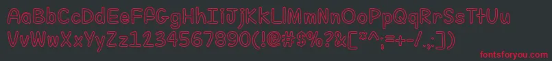 FillMeWithColor Font – Red Fonts on Black Background