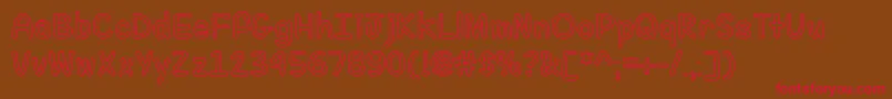 FillMeWithColor Font – Red Fonts on Brown Background