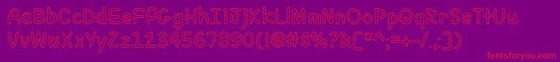 FillMeWithColor Font – Red Fonts on Purple Background