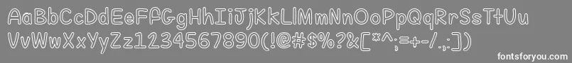フォントFillMeWithColor – 灰色の背景に白い文字