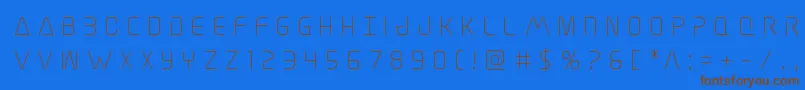 Elitedangertitle Font – Brown Fonts on Blue Background