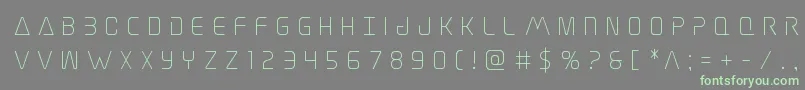 Więcej informacji o czcionce Elitedangertitle Czcionka Elitedangertitle – zielone czcionki na szarym tle