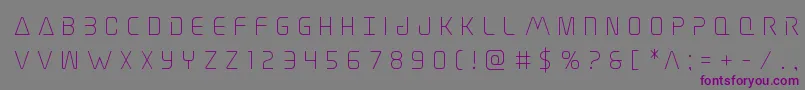 Шрифт Elitedangertitle – фиолетовые шрифты на сером фоне