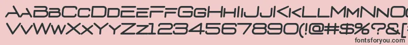 D3euronismI-Schriftart – Schwarze Schriften auf rosa Hintergrund
