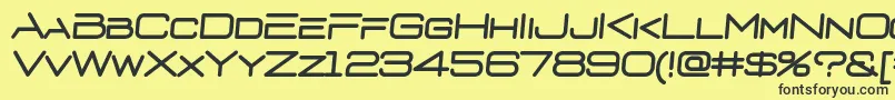 D3euronismI Font – Black Fonts on Yellow Background