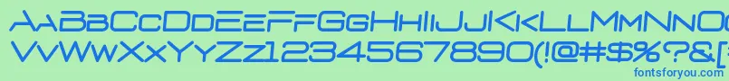 Шрифт D3euronismI – синие шрифты на зелёном фоне