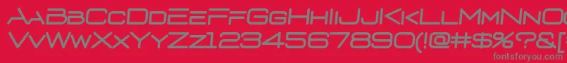 D3euronismI Font – Gray Fonts on Red Background