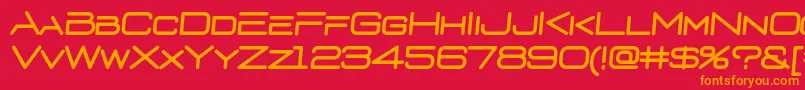 D3euronismI Font – Orange Fonts on Red Background