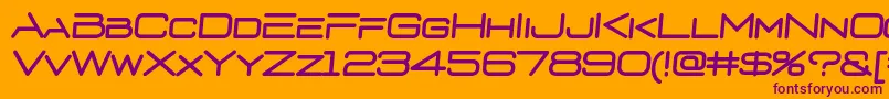 Шрифт D3euronismI – фиолетовые шрифты на оранжевом фоне