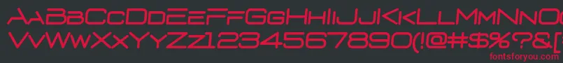 D3euronismI Font – Red Fonts on Black Background
