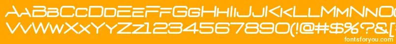 D3euronismI Font – White Fonts on Orange Background