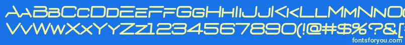 Шрифт D3euronismI – жёлтые шрифты на синем фоне