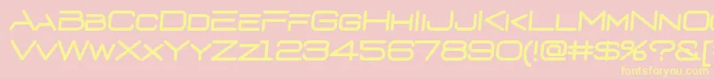 D3euronismI Font – Yellow Fonts on Pink Background