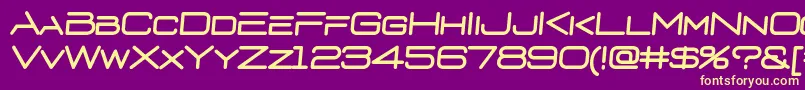 D3euronismI Font – Yellow Fonts on Purple Background