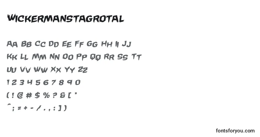 A fonte Wickermanstagrotal – alfabeto, números, caracteres especiais