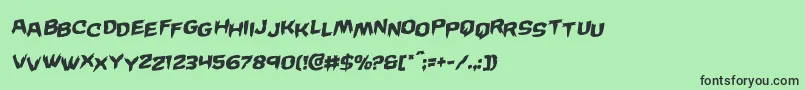 Wickermanstagrotal Font – Black Fonts on Green Background