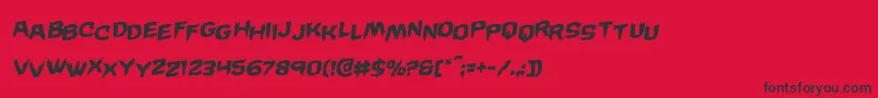 Wickermanstagrotal Font – Black Fonts on Red Background